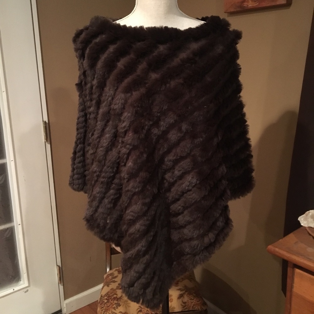 NWOT FUR PONCHO